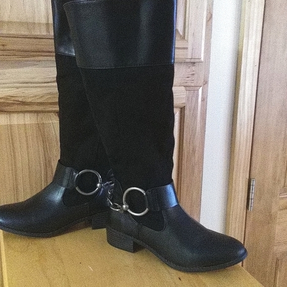 Rampage Shoes - Rampage Ram-Imaron Wide Calf Boot - Women's Size 7M Black